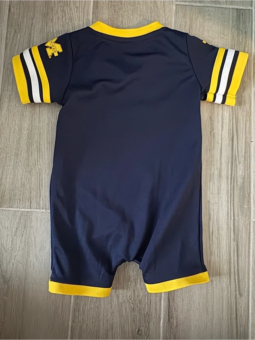 Colosseum Michigan Navy and Yellow Baby One-Piece Bodysuit